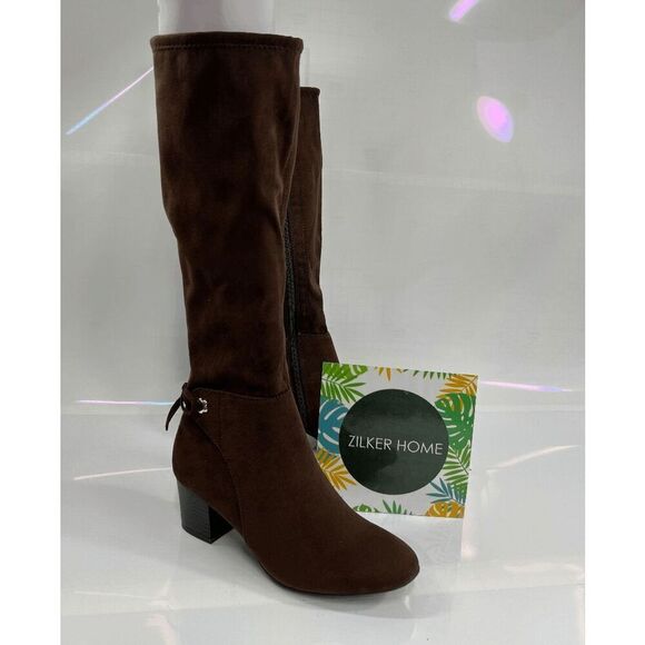 Charter Club Women's Jaccque Tall Stretch Boots - Chocolate 6M - Picture 1 of 8